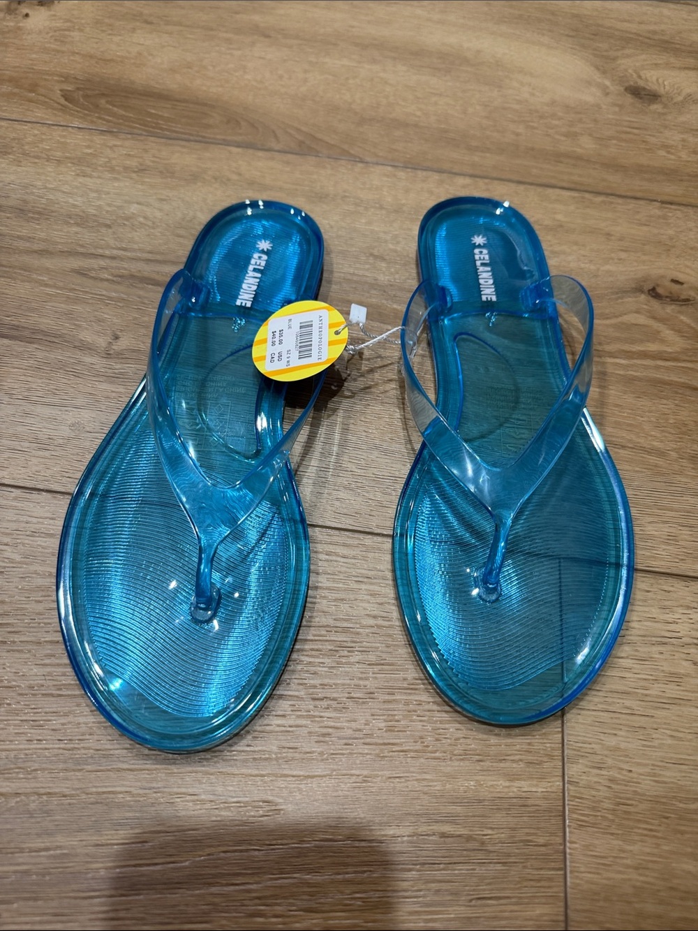 Anthropologie Transparent Teal Jelly Sandals - Women
